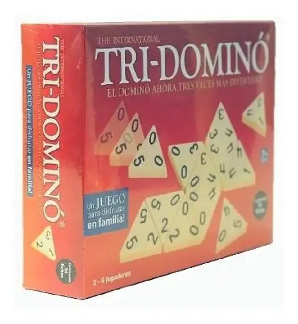 Dominó Tri-domino Juego de Estrategia para 2 a 6 Jugadores 5+ Años Plástico 5