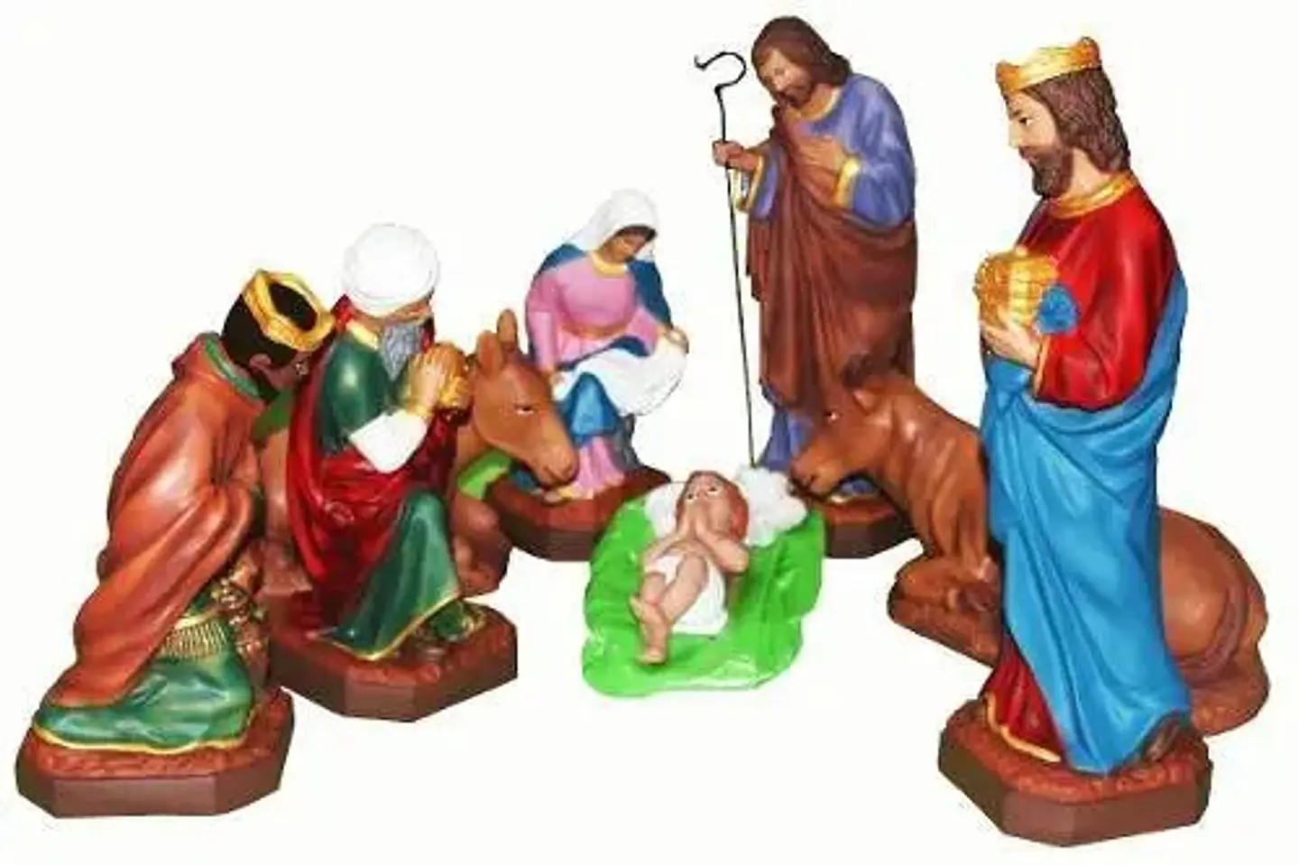 Pesebre Navideño 50 Cm Navidad María José Tres Reyes Magos  2