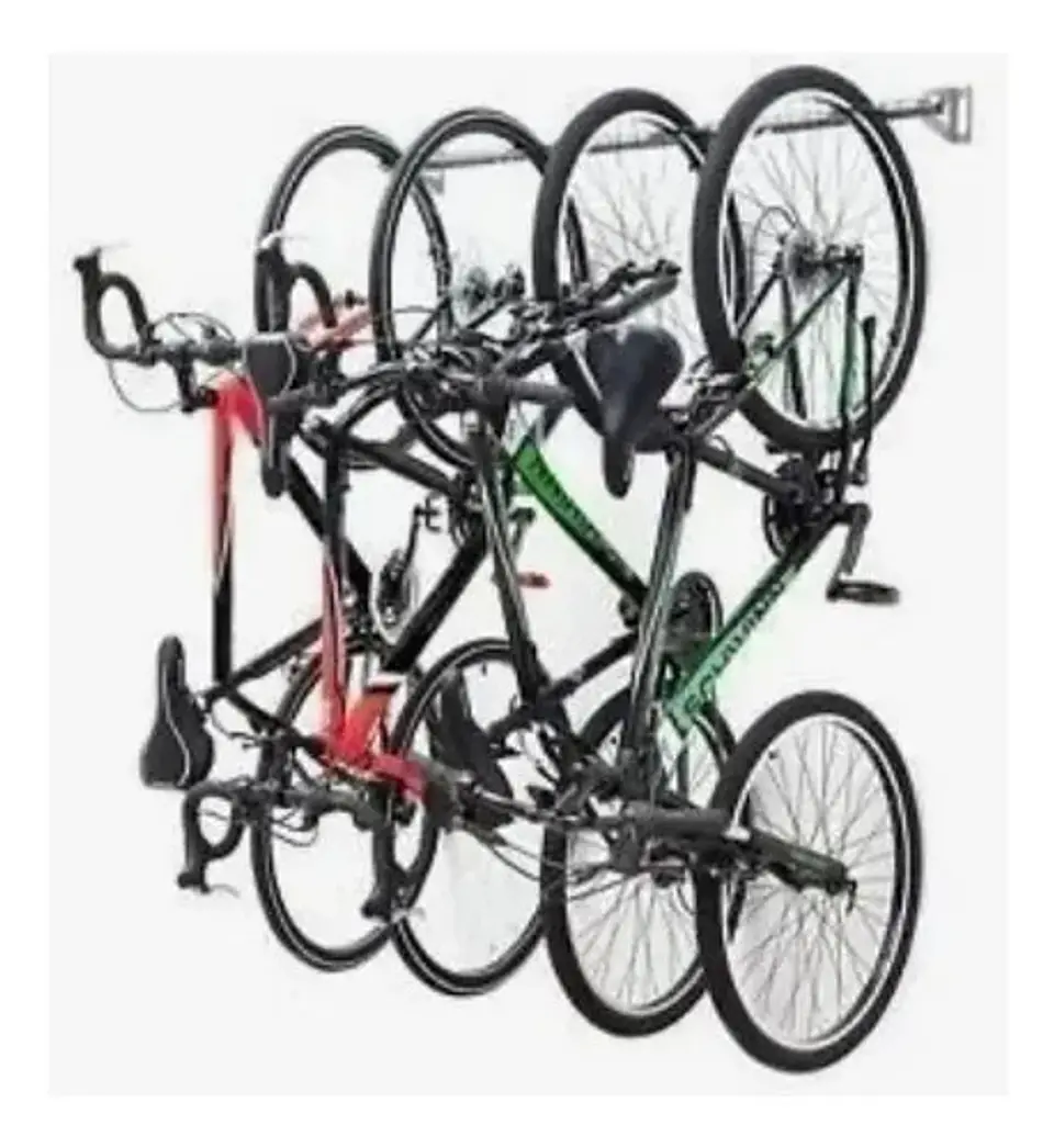 Anclaje Porta Bicicletas X4 Pared Soporte Parqueadero  10