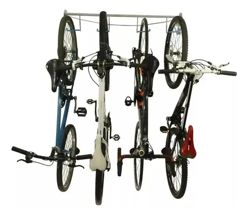 Anclaje Porta Bicicletas X4 Pared Soporte Parqueadero  11
