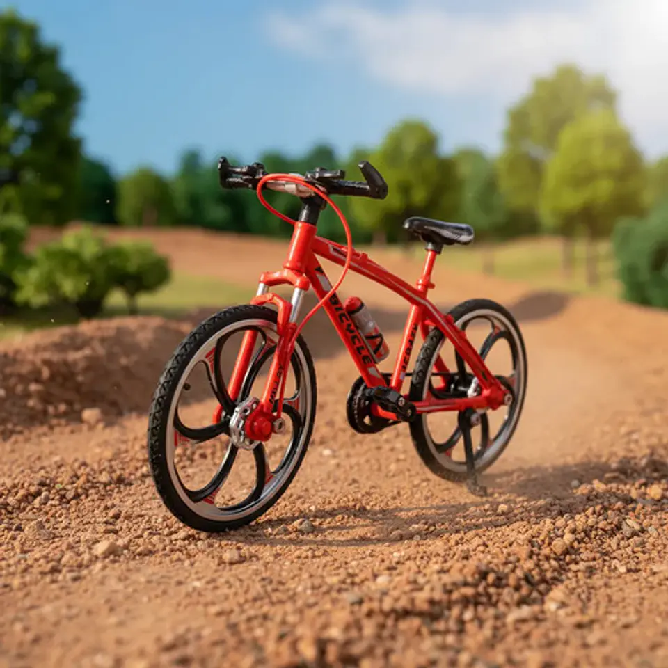 Modelo A Escala Bicicleta Todoterreno Metálica Escala 1:10 5