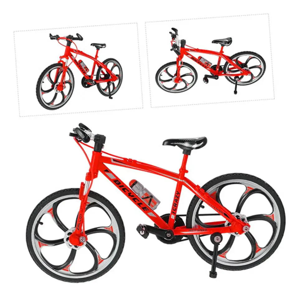 Modelo A Escala Bicicleta Todoterreno Metálica Escala 1:10 7