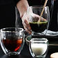 Taza Vaso Cristal Batido Cafe Doble Pared Borosilicato 650ml - Miniatura 4