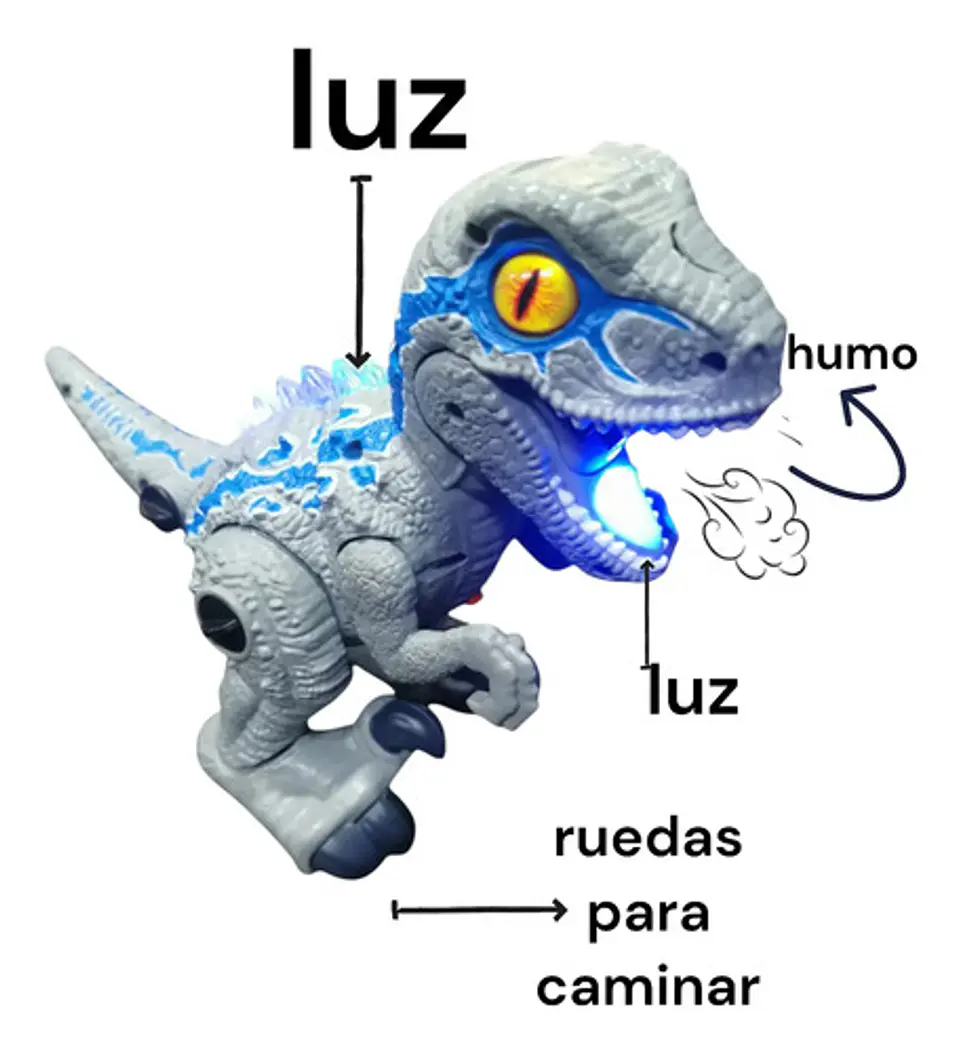 Dinosaurio Velociraptor Blue Spray Diy Jurassic Sonido 3