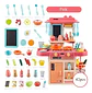 Cocina Juguete Infantil Vapor Agua Sonido Luz 42 Accesorios - Miniatura 5