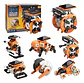 Robot Juguete Educativo Solar Para Niños Y Niñas De 5+ Años Con 7 Modelos Armables Naranja - Miniatura 1