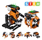 Robot Juguete Educativo Solar Para Niños Y Niñas De 5+ Años Con 7 Modelos Armables Naranja - Miniatura 2