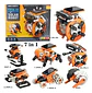 Robot Juguete Educativo Solar Para Niños Y Niñas De 5+ Años Con 7 Modelos Armables Naranja - Miniatura 3