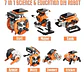 Robot Juguete Educativo Solar Para Niños Y Niñas De 5+ Años Con 7 Modelos Armables Naranja - Miniatura 5