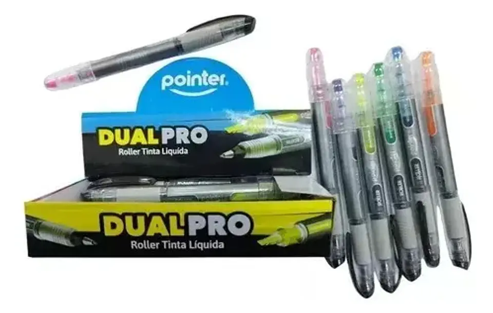 Lapicero Y Resaltador Pointer *12 Unidades Dualpro 2en1 5