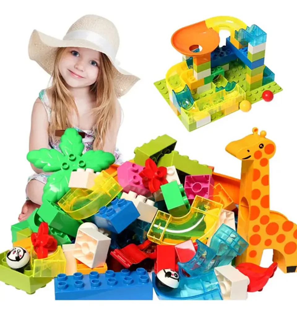Bloques Armar Pista Laberinto Piquis Canica Marble Infantil 3