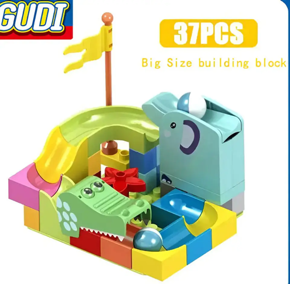 Bloques Armar Pista Laberinto Piquis Canica Marble Infantil 5