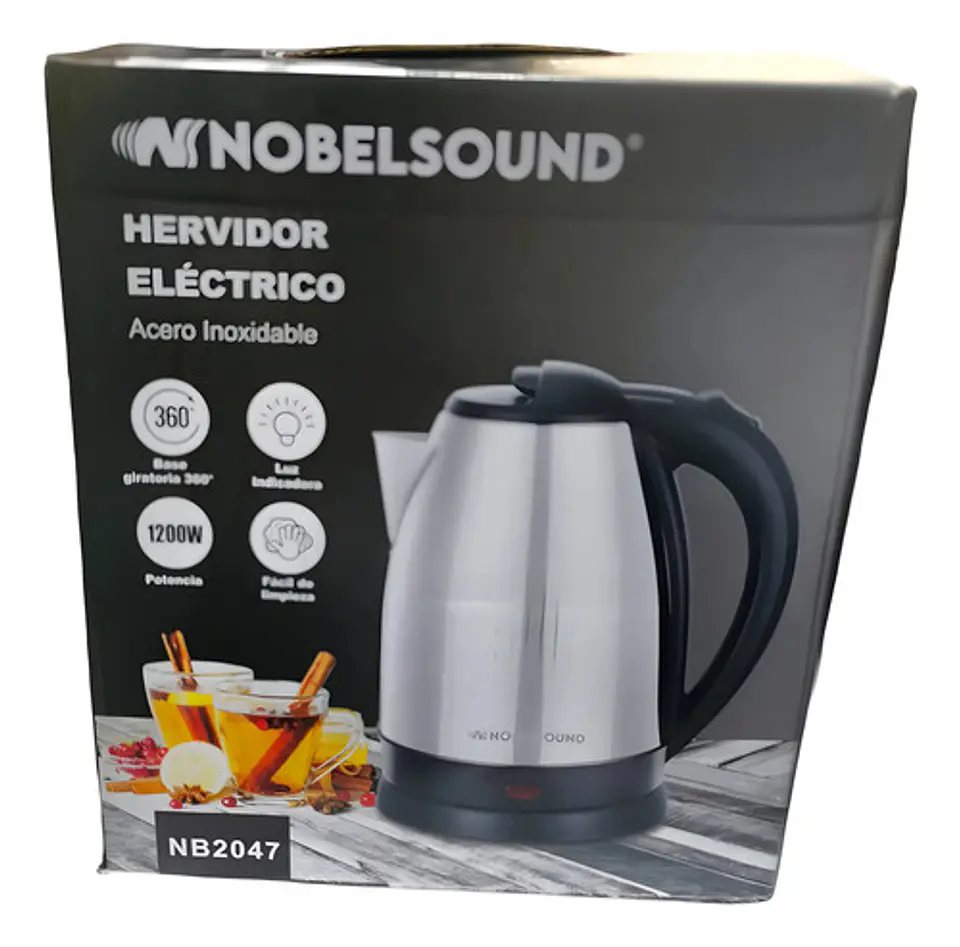 Jarra Hervidora Eléctrica American 1L Acero Inoxidable Corte Automático 3