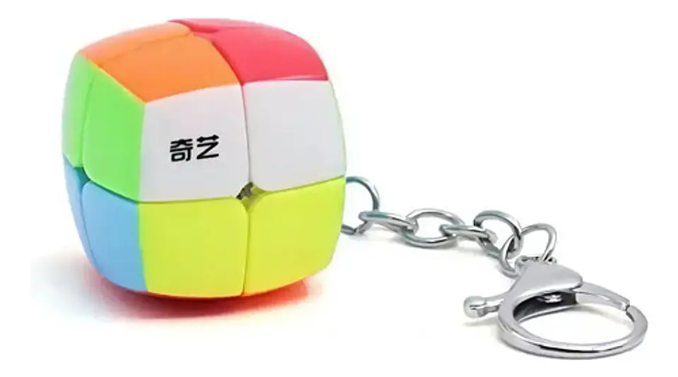 Llavero Cubo Magico Stickerless Qytoys Color 2x2 Key Ring 2