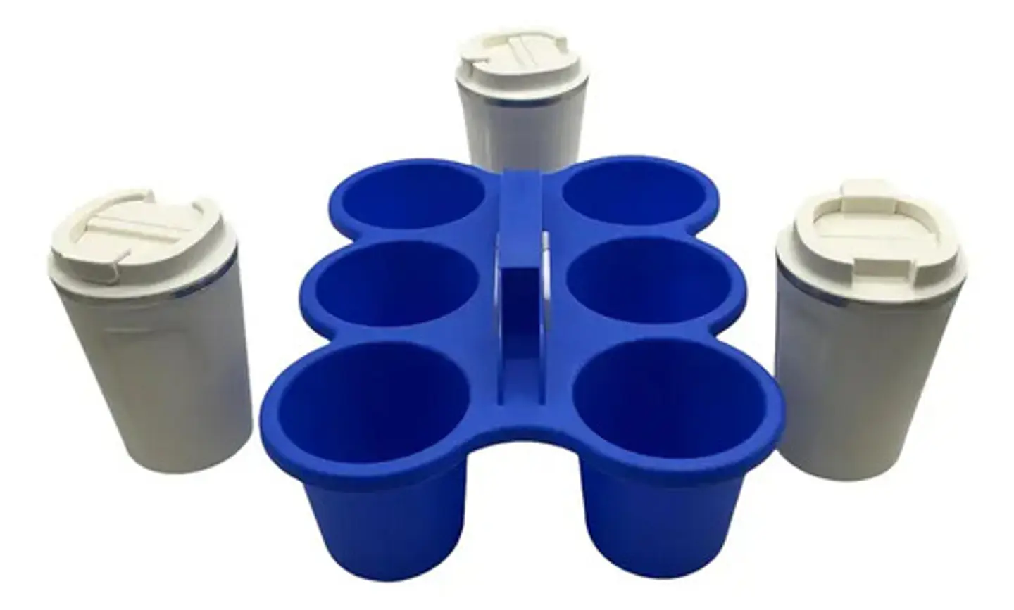 Bandeja Para Café Plástica Rack Transportar Bebidas 3