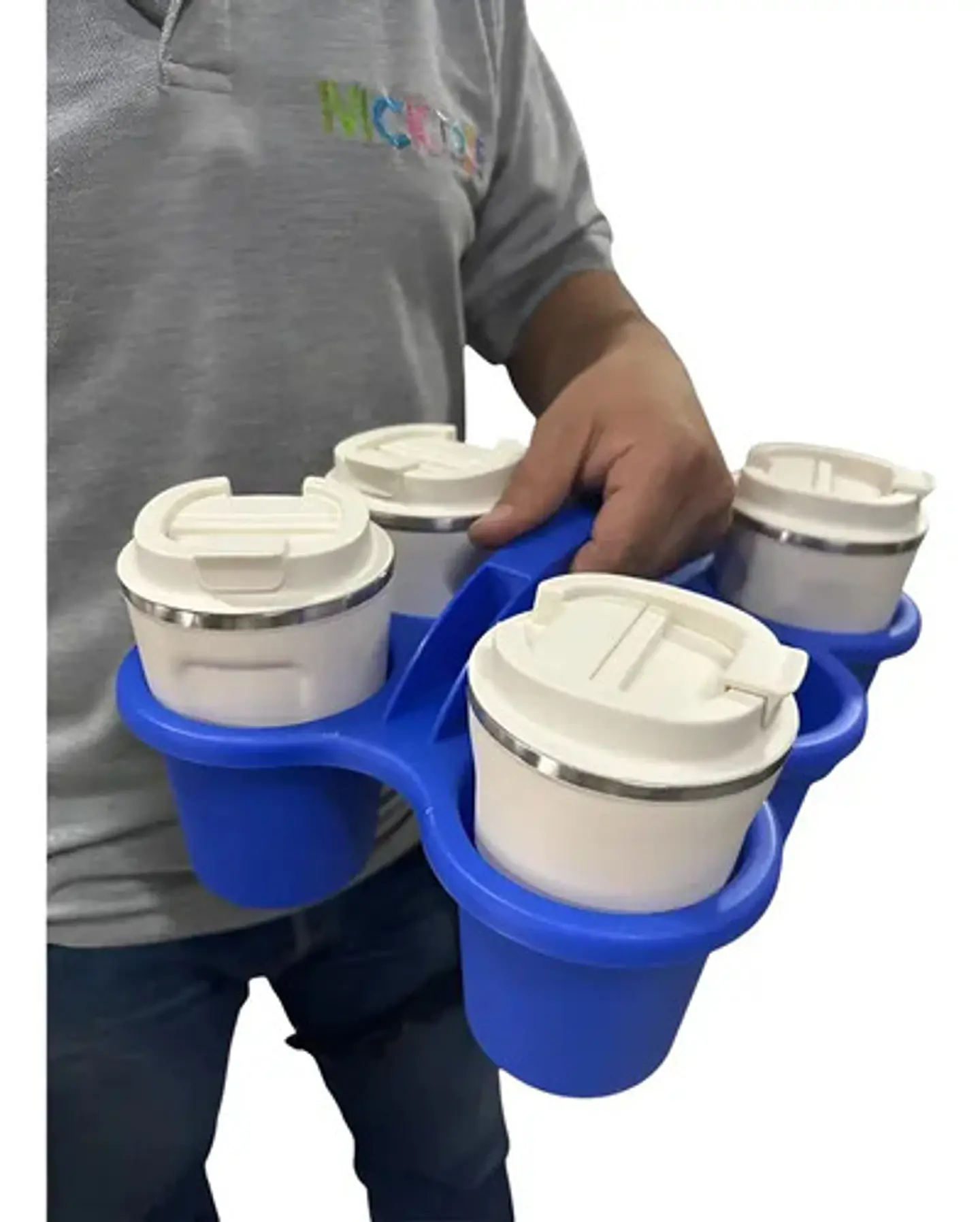 Bandeja Para Café Plástica Rack Transportar Bebidas 4