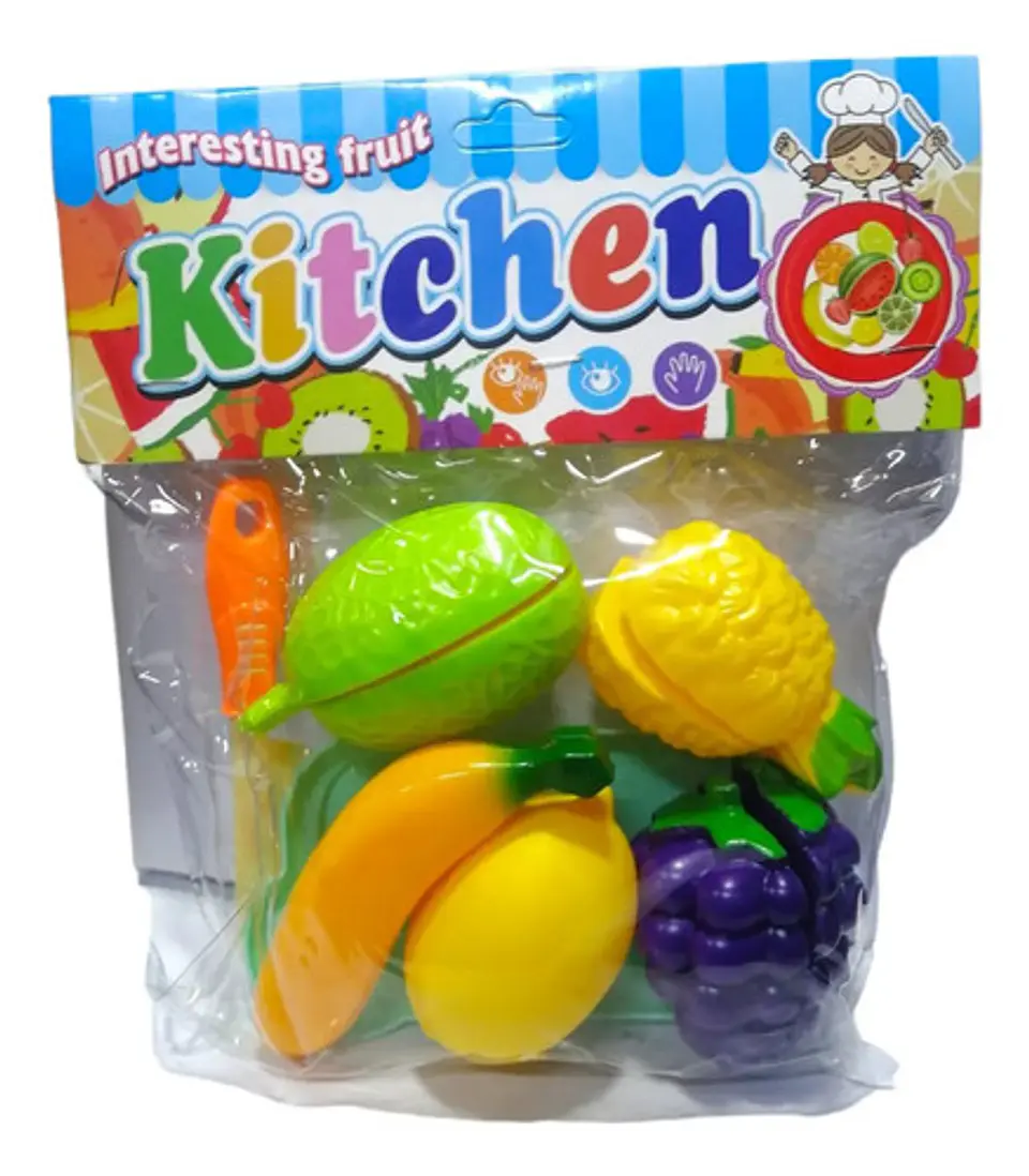 Set Alimentos Juguete Con Velcro Cortar  Verduras Comida Rap 4