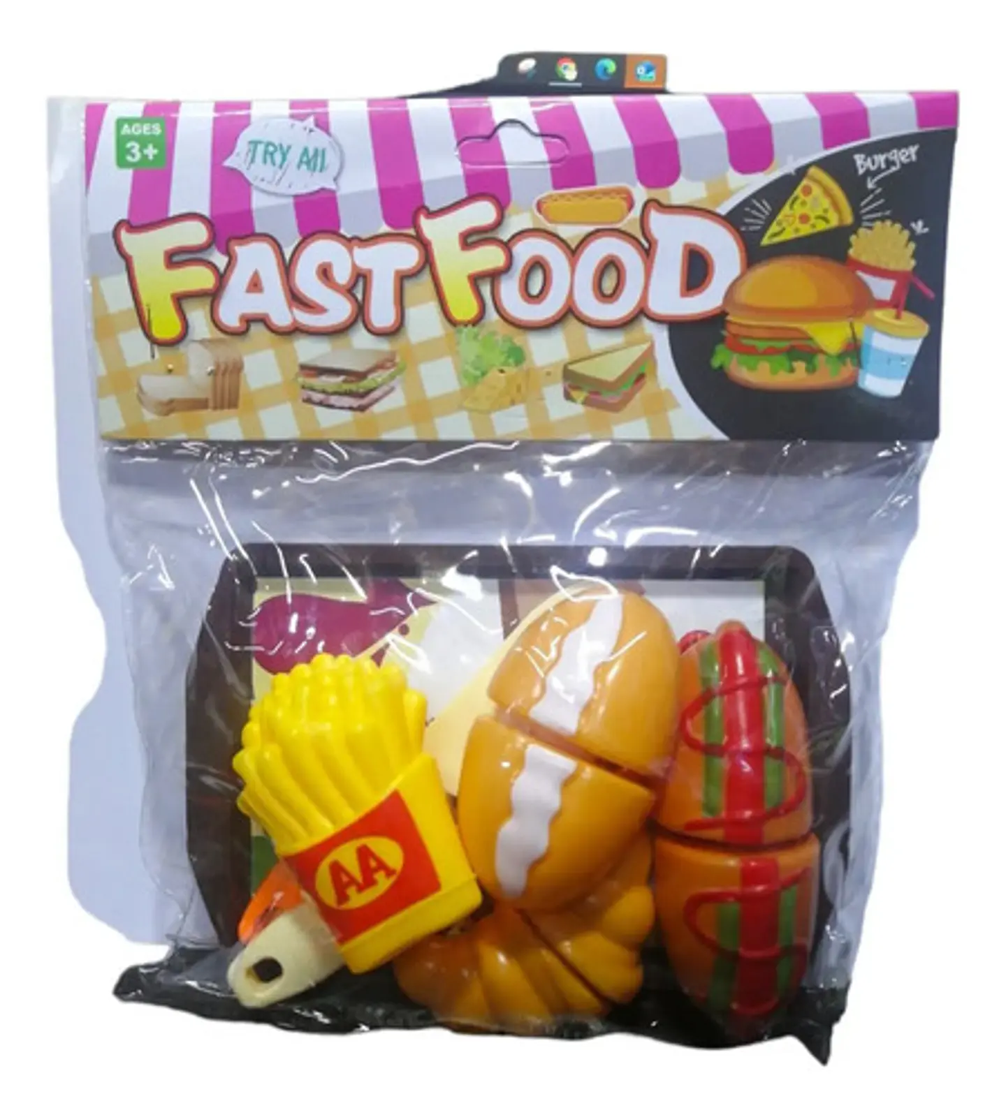 Set Alimentos Juguete Con Velcro Cortar  Verduras Comida Rap 8
