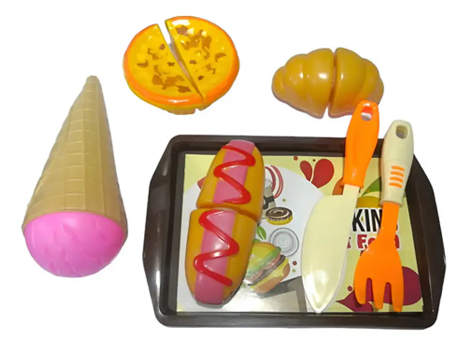 Set Alimentos Juguete Con Velcro Cortar  Verduras Comida Rap 10