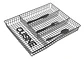 Organizadores De Cubiertos Portacubiertos Utensilios Cocina Color Negro Rectangular Rama Design - Miniatura 2
