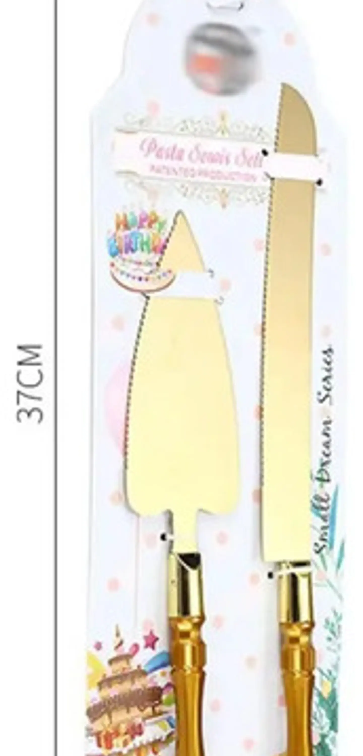 Set De Espátula Y Cuchillo En Acero Mango En  Pasta Tortas 9