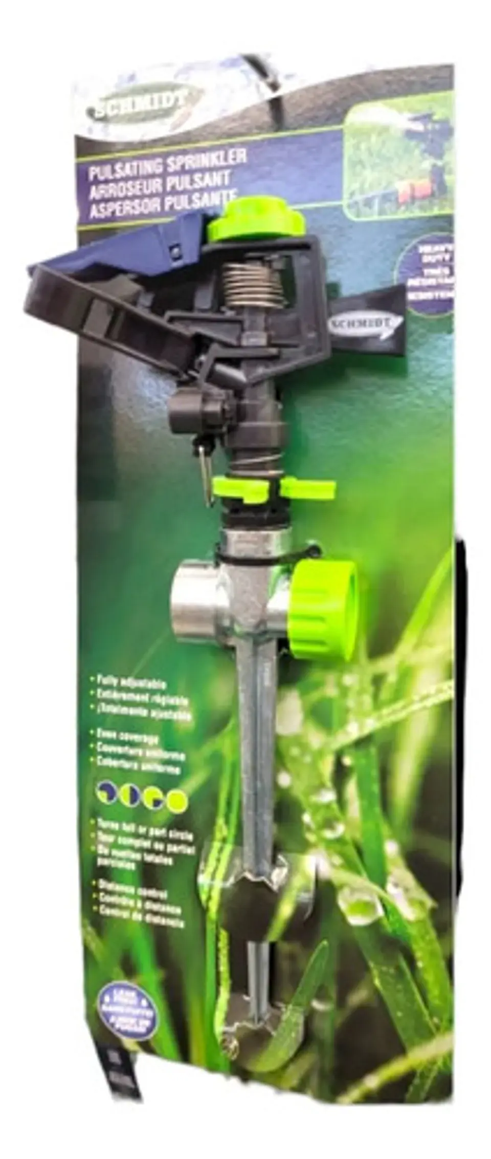 Aspersor Jardinería Schmidt 14-3062178 Alcance 25m Giratorio 2