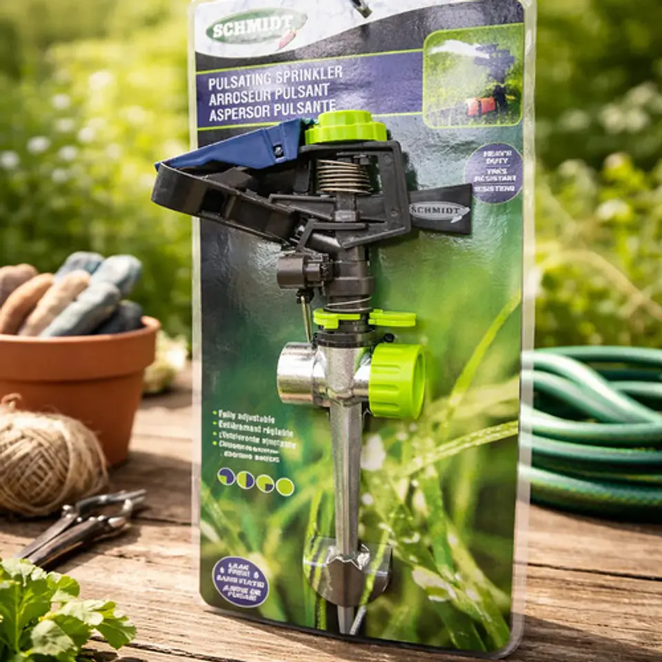 Aspersor Jardinería Schmidt 14-3062178 Alcance 25m Giratorio 5