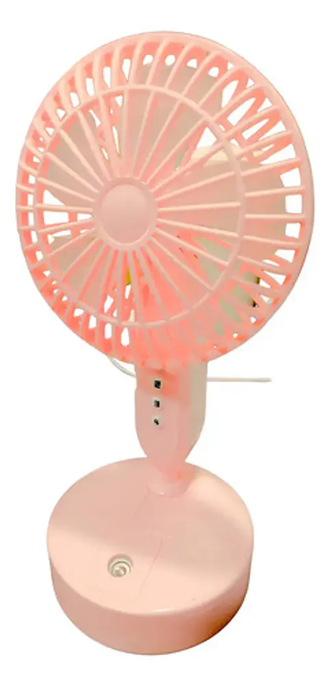 Ventilador De Mano Fan 3 Velocidades Con Spray Humidificador 5 Aspas Usb 30.48 Cm 50 Coral Claro 5v Transparente Plástico