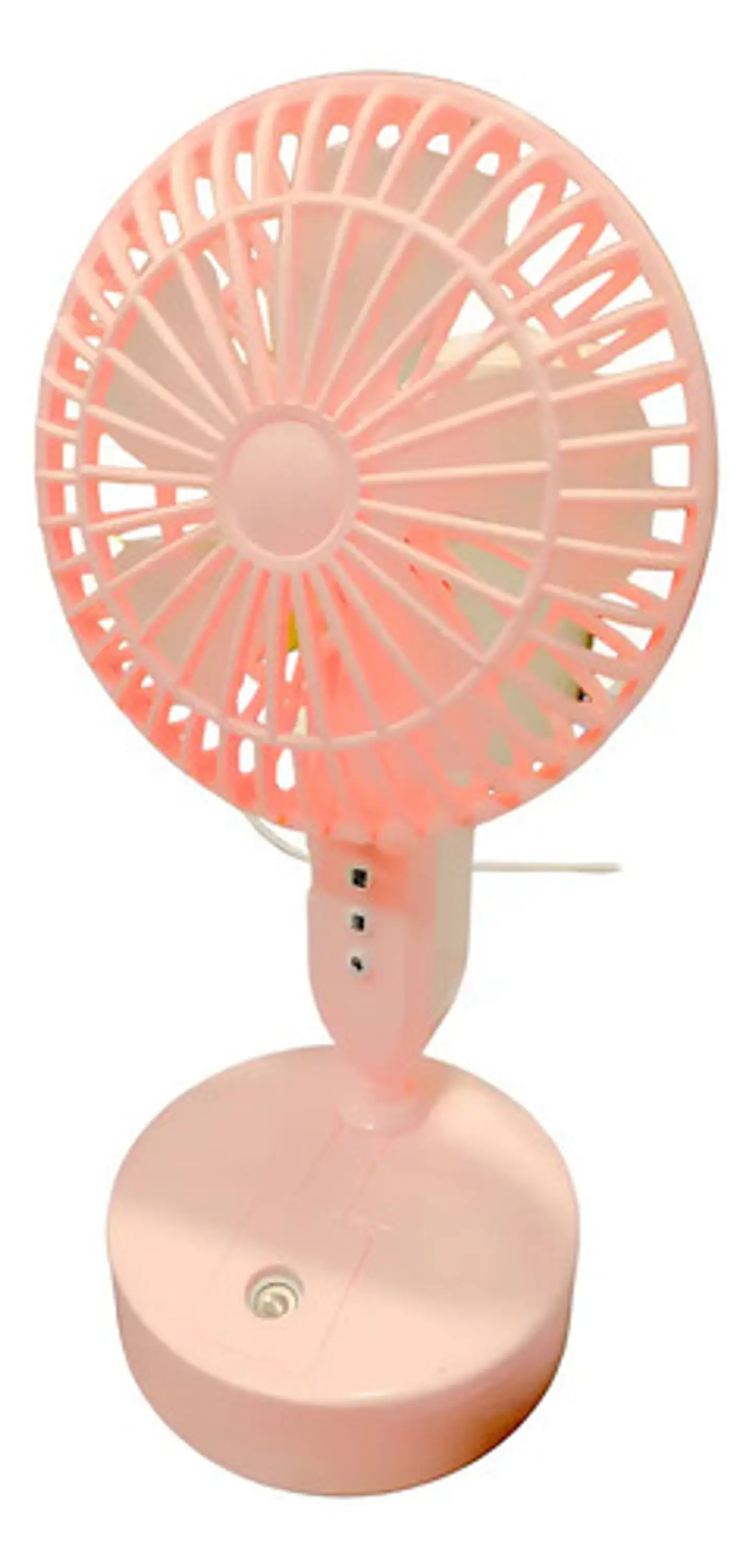Ventilador De Mano Fan 3 Velocidades Con Spray Humidificador 5 Aspas Usb 30.48 Cm 50 Coral Claro 5v Transparente Plástico 1