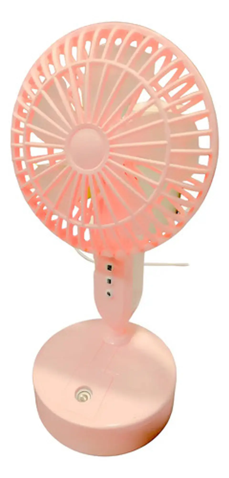 Ventilador De Mano Fan 3 Velocidades Con Spray Humidificador 5 Aspas Usb 30.48 Cm 50 Coral Claro 5v Transparente Plástico 1