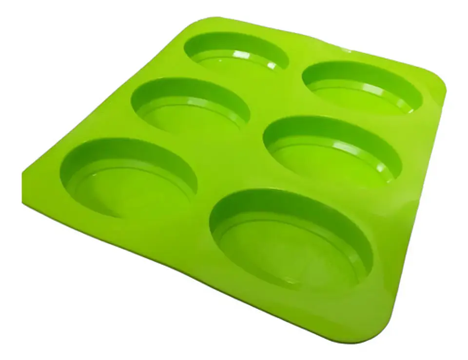 Molde Silicona Ovalado Jabon Velas Postres Chocolate Jabones Color Verde Lima 2