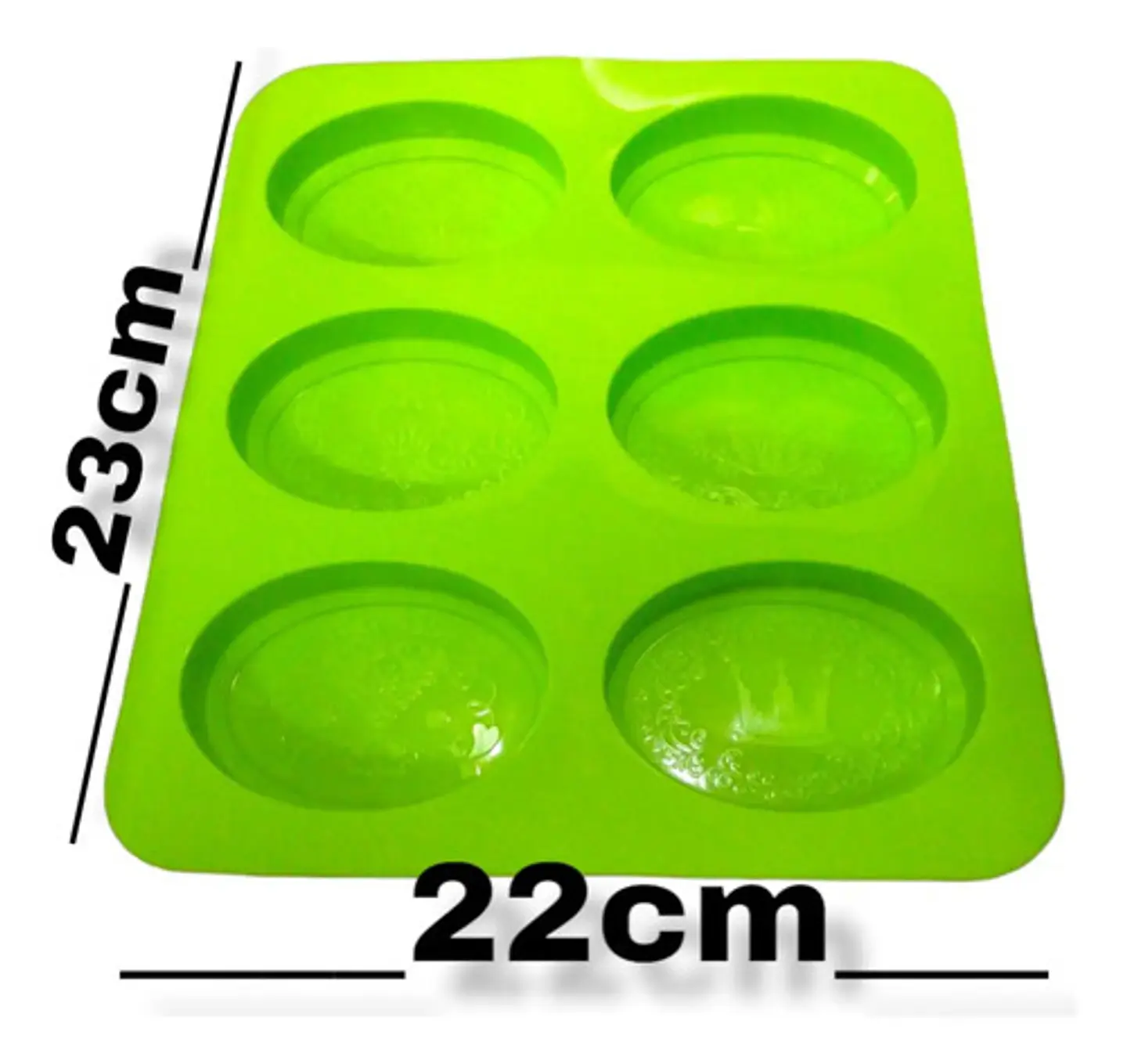 Molde Silicona Ovalado Jabon Velas Postres Chocolate Jabones Color Verde Lima 3