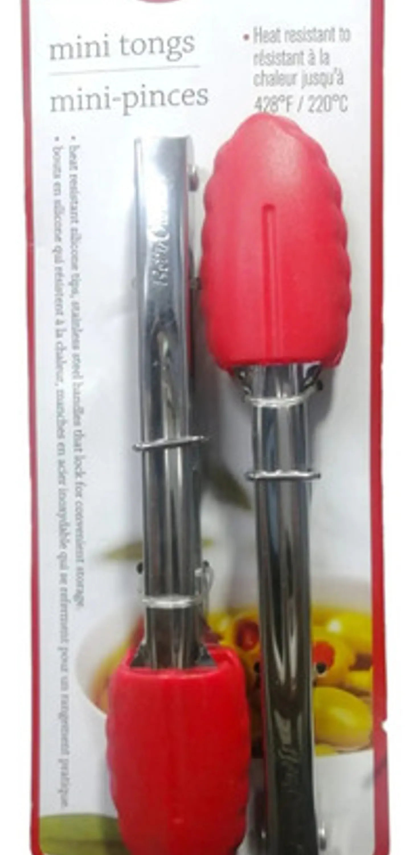 Pinzas De Cocina Silicona Y Acero Inoxidablex2 Betty Crocker Color Rojo 3