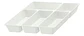 Cubiertero Porta Cubiertos 5 Compartimientos Bandeja Color Blanco - Miniatura 1