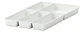 Cubiertero Porta Cubiertos 5 Compartimientos Bandeja Color Blanco - Miniatura 2