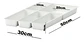 Cubiertero Porta Cubiertos 5 Compartimientos Bandeja Color Blanco - Miniatura 4