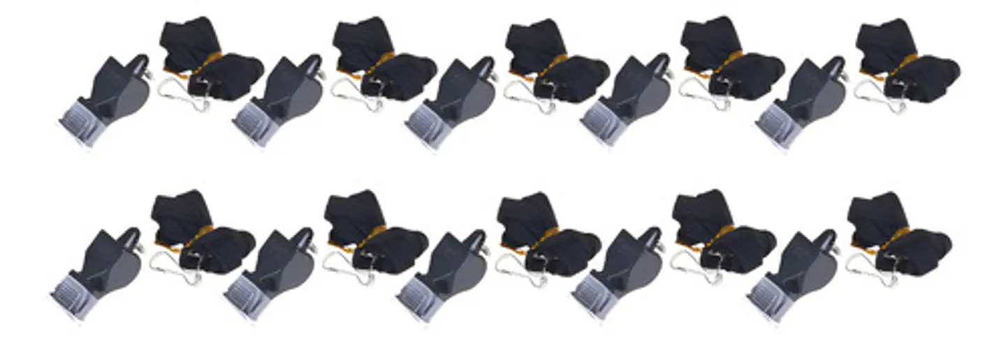 Silbato Pito Fox 40 Futbol Deportes Pack X10 Con Protector Color Negro 1