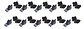 Silbato Pito Fox 40 Futbol Deportes Pack X10 Con Protector Color Negro - Miniatura 1
