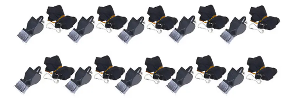 Silbato Pito Fox 40 Futbol Deportes Pack X10 Con Protector Color Negro 1