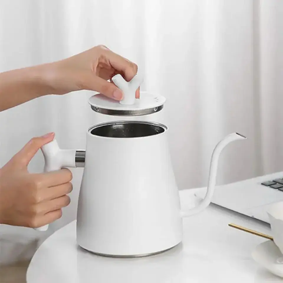 Tetera Hervidora Acero Tea Y Kettle 1.5l Tapa Incluida Blanco 2