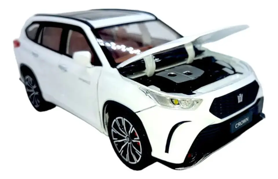 Camioneta Toyota Híbrida A Escala 1/24, Metálica Con Luces. 6