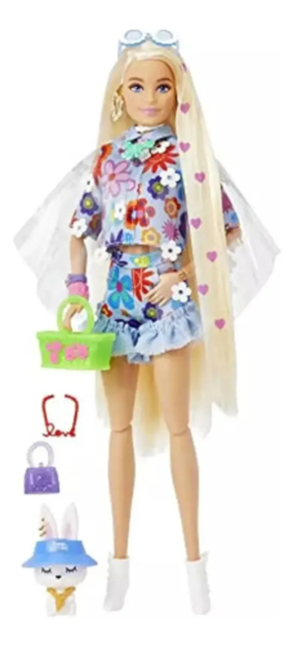 Muñeca Barbie Extra N.° 12 En Moda Floral De 2 Piezas 1