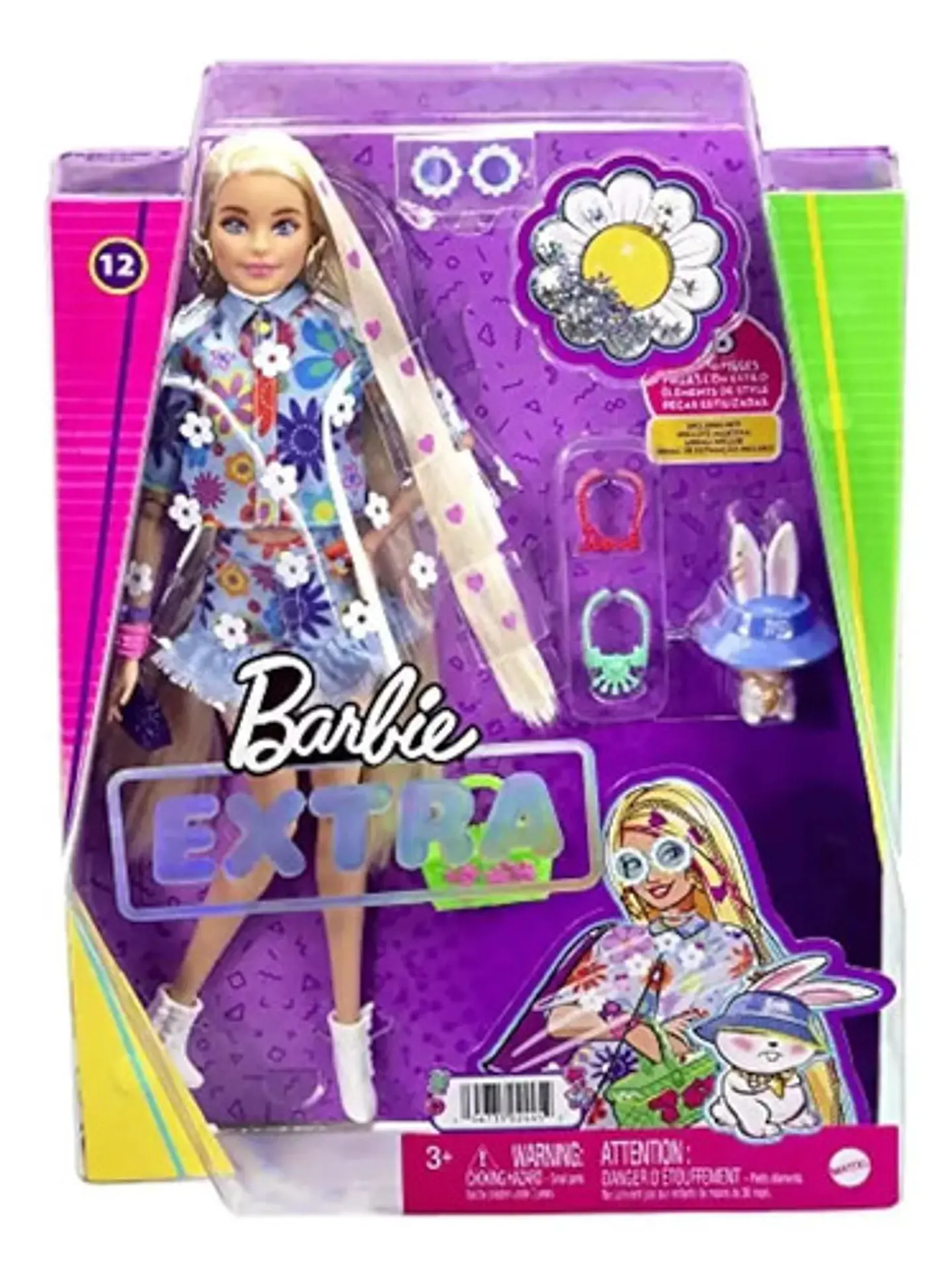 Muñeca Barbie Extra N.° 12 En Moda Floral De 2 Piezas 2