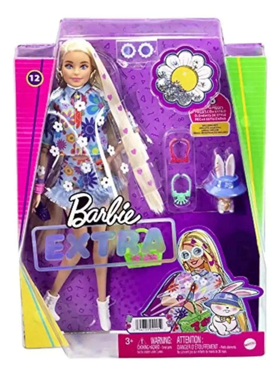 Muñeca Barbie Extra N.° 12 En Moda Floral De 2 Piezas 2