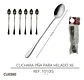 Cuchara Larga Postre Helados Aromaticas Cocteles Cafe Bar X6 - Miniatura 2