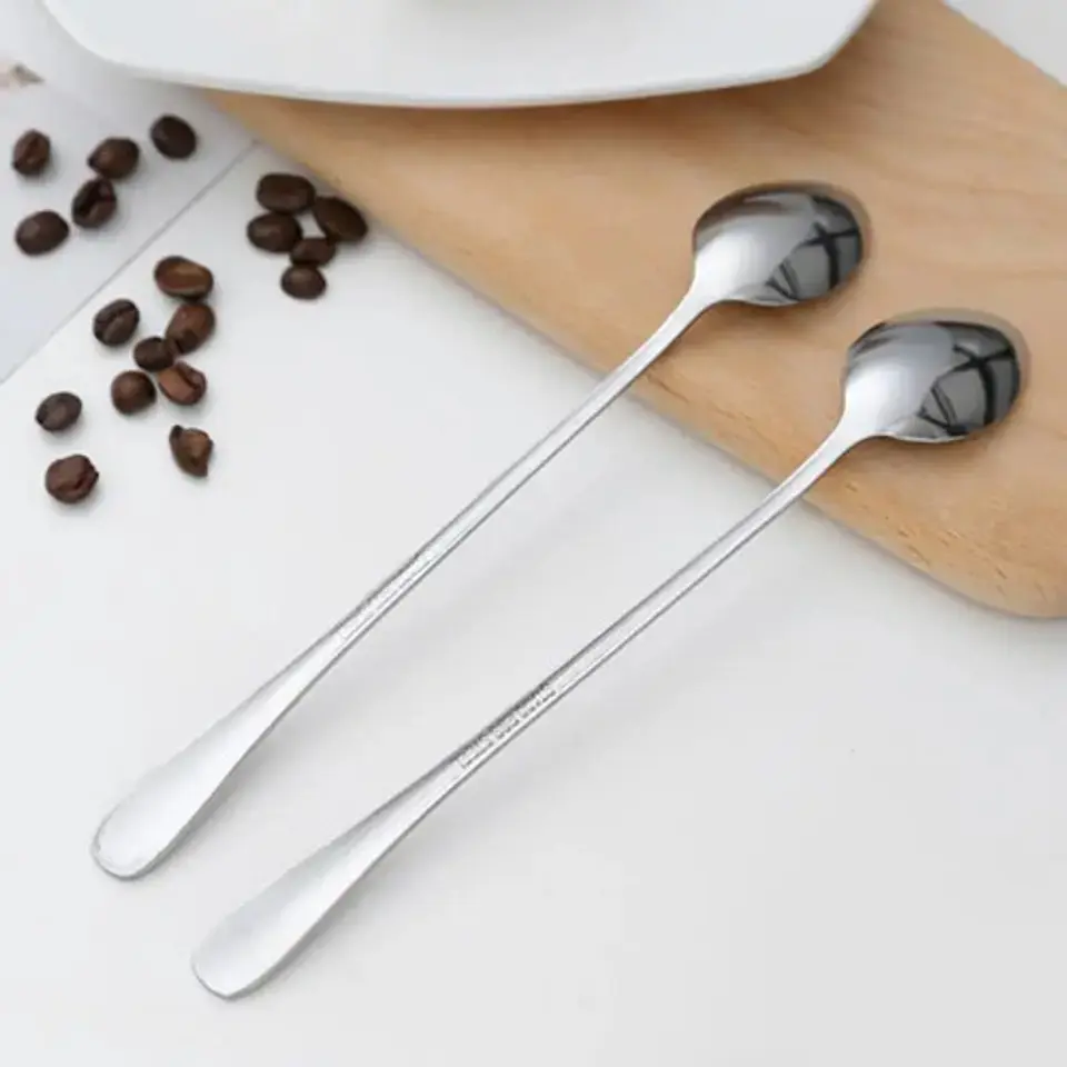 Cuchara Larga Postre Helados Aromaticas Cocteles Cafe Bar X6 3