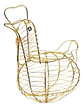 Canasta Gallina Para Huevos Y Frutas Cromada - Miniatura 1