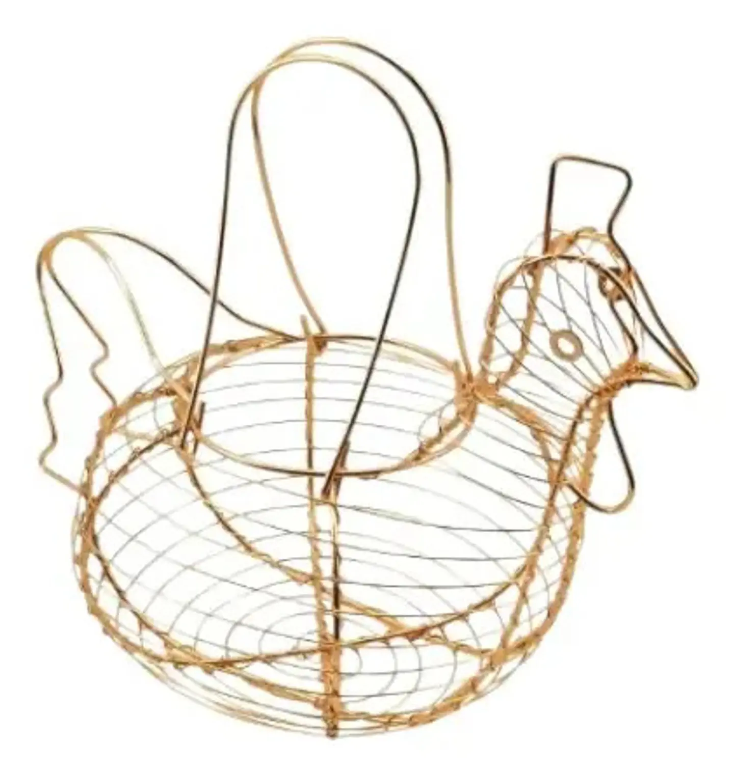 Canasta Gallina Para Huevos Y Frutas Cromada 2