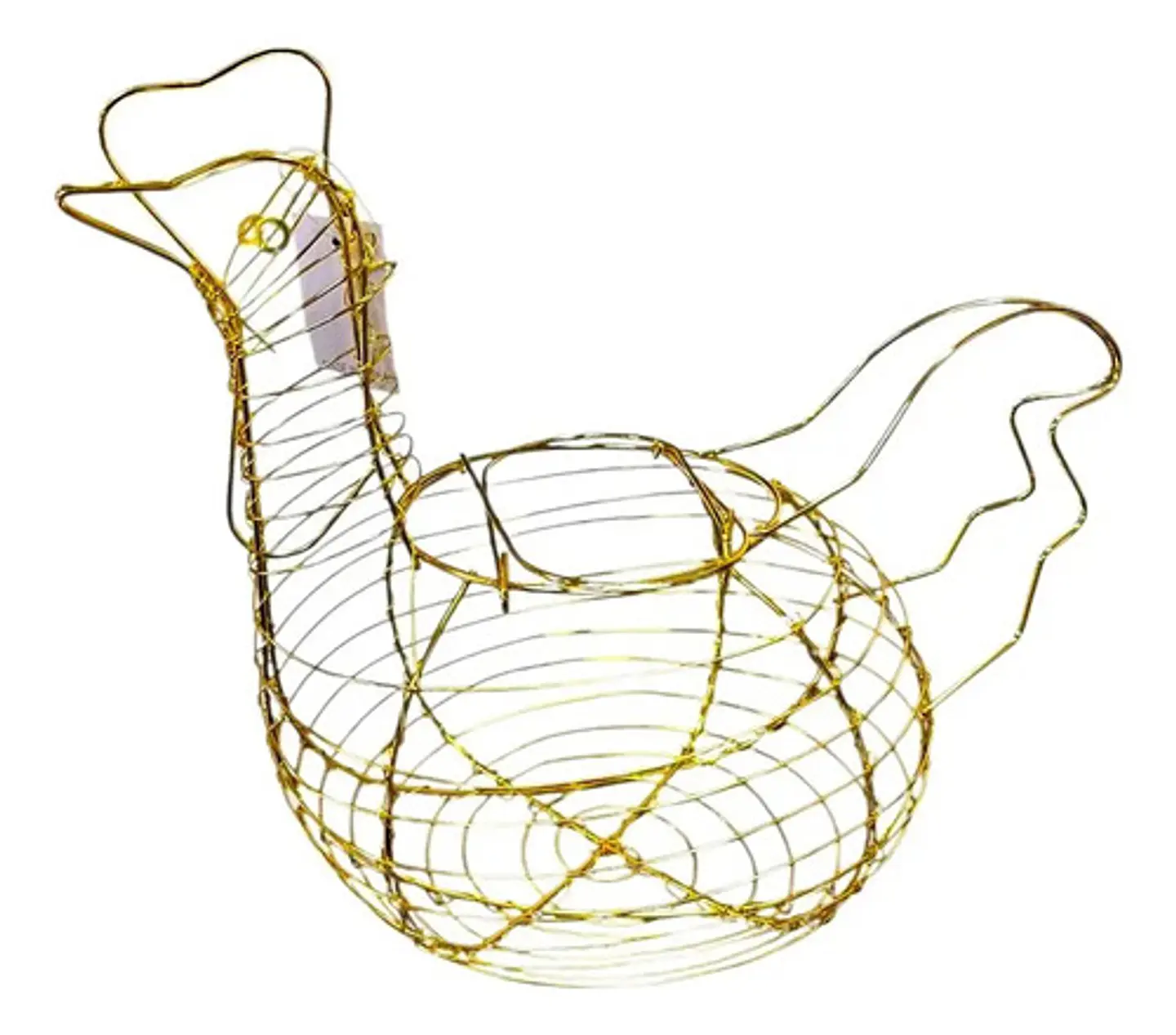 Canasta Gallina Para Huevos Y Frutas Cromada 4