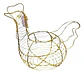 Canasta Gallina Para Huevos Y Frutas Cromada - Miniatura 4